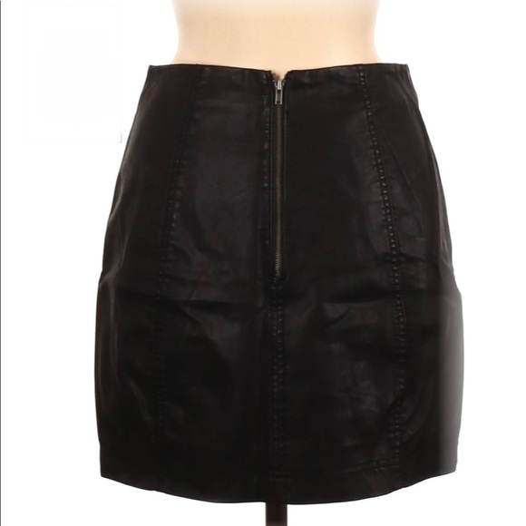 Free People Faux Leather Mini Skirt - Picture 2 of 7